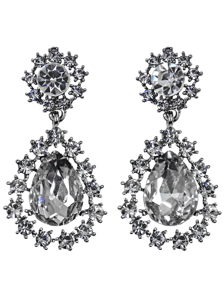 Серьги Taya, цвет: серебристый. T-B-11348-EARR-SILVERT-B-11348-EARR-SILVER Серьги Taya, цвет: серебристый. T-B-11348-EARR-SILVERT-B-11348-EARR-SILVERСерьги с английским замком изготовлены из гипоаллергенного бижутерного сплава. Крупный каплевидный кристалл оформлен в рамке из прозрачных страз. Верхняя часть выполнена в виде цветка, где центральный страз огранен на конус.