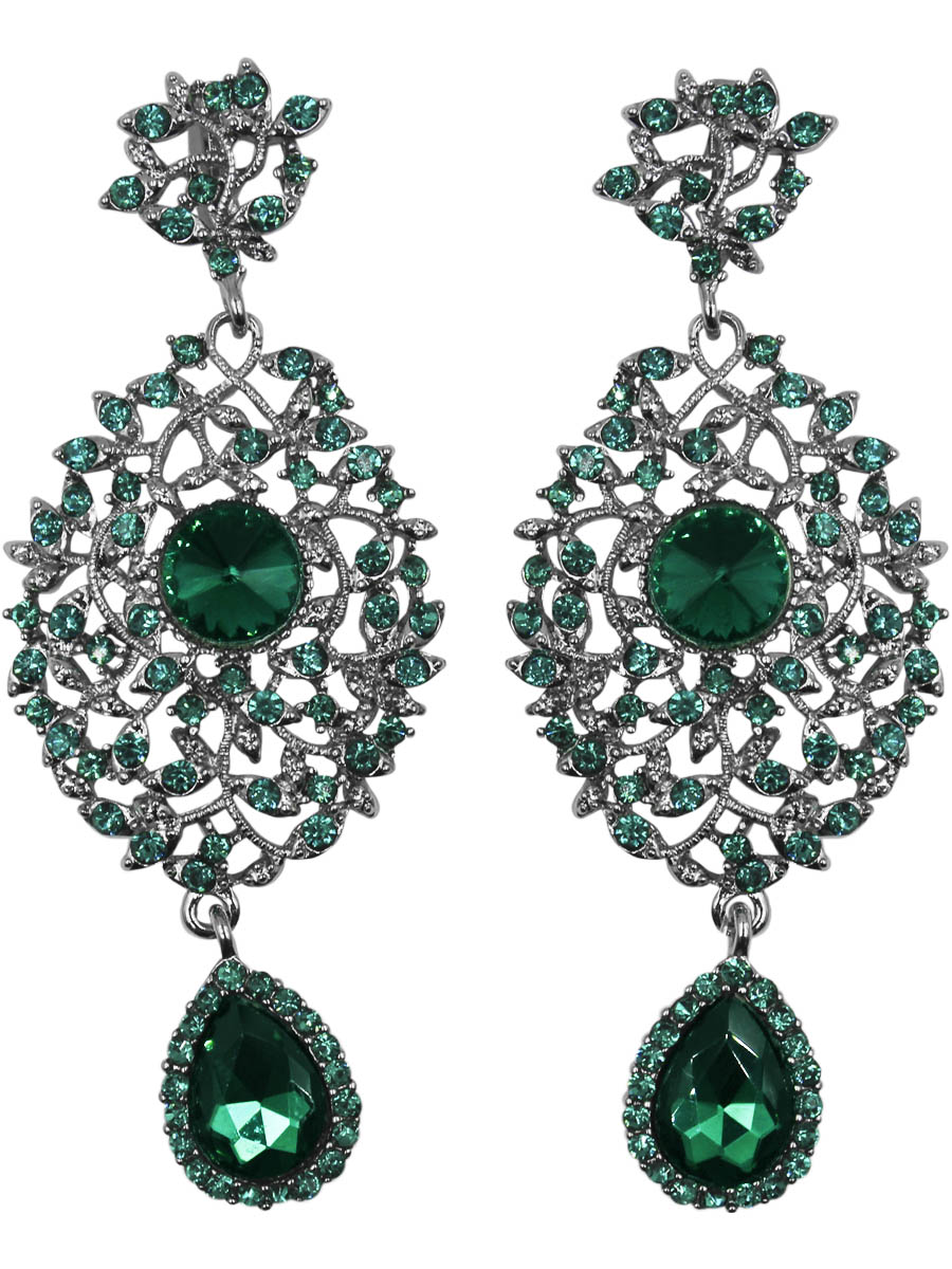 Серьги Taya, цвет: серебристый, изумрудный. T-B-11371-EARR-SL.EMERALDT-B-11371-EARR-SL.EMERALD Серьги Taya, цвет: серебристый, изумрудный. T-B-11371-EARR-SL.EMERALDT-B-11371-EARR-SL.EMERALDСерьги с английским замком. Крупные, грациозные и по аристократически утонченные. Поистине королевское украшение. Немного вычурные, очень эффектные и несомненно супермодные. Размеры: длина серьги 8,5 см, максимальная ширина 3,0 см, капля 1,9 х 1,3 см.
