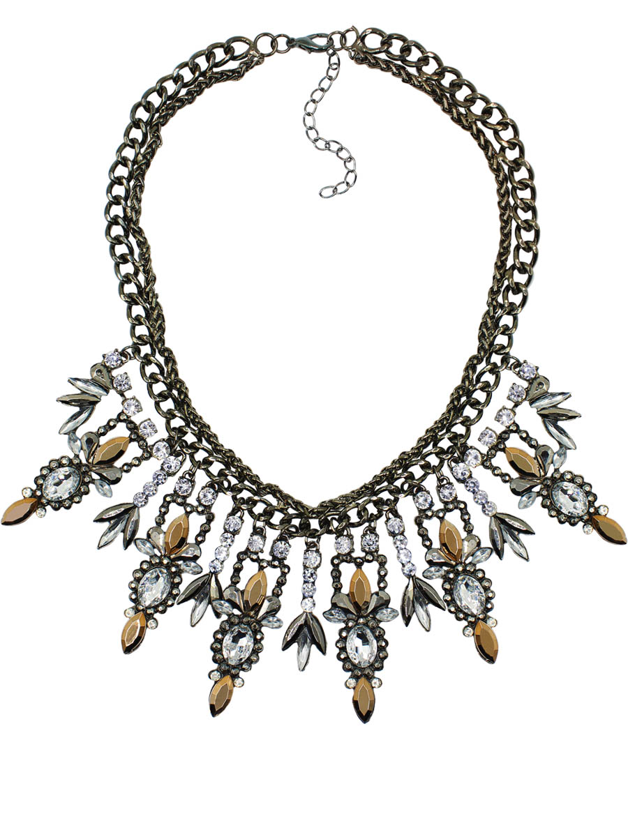 Колье Taya, цвет: золотистый, черный. T-B-11883-NECK-GL.BLACKT-B-11883-NECK-GL.BLACK Колье Taya, цвет: золотистый, черный. T-B-11883-NECK-GL.BLACKT-B-11883-NECK-GL.BLACKСтильное колье Taya выполнено из гипоаллергенного бижутерного сплава. Колье имеет надежную застежку-карабин с регулирующей длину цепочкой. В центре изделие оформлено острыми прозрачными кристаллами.