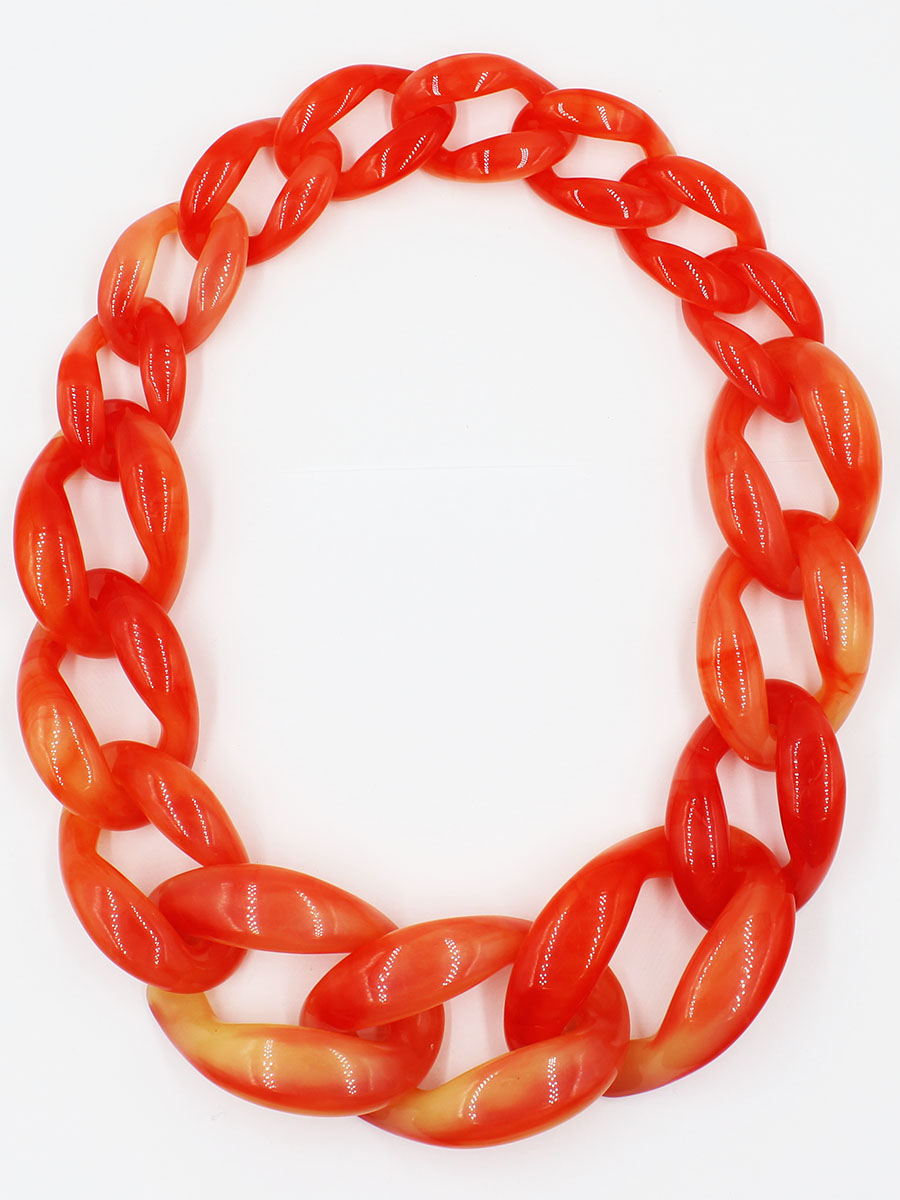 Колье Taya, цвет: коралловый. T-B-12032-NECK-CORALT-B-12032-NECK-CORAL Колье Taya, цвет: коралловый. T-B-12032-NECK-CORALT-B-12032-NECK-CORALСупермодное украшение! Все звезды уже имеют такое в своей коллекции. Каждое звено можно снять. Звенья крупнее к центру. Размеры: длина 54 см, самое крупное звено 6,0 х 4,2 см