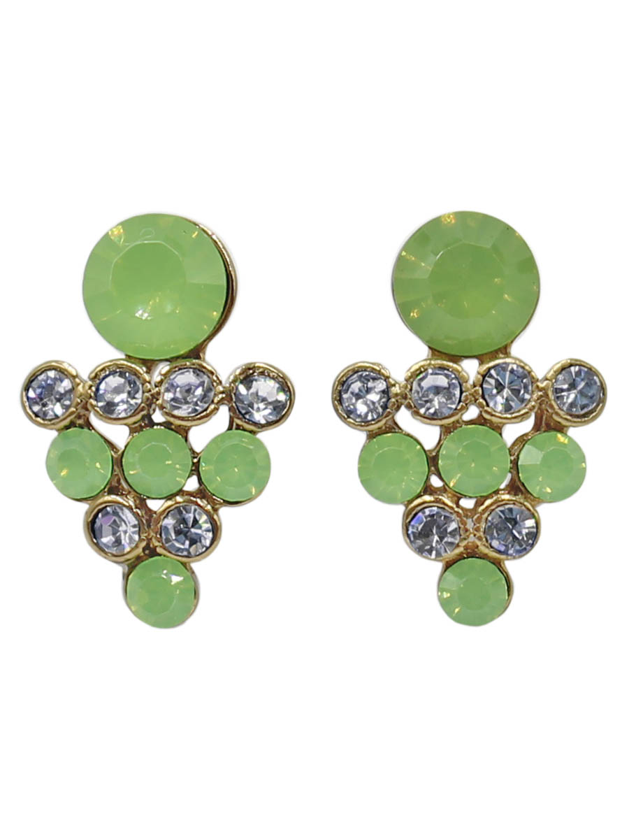 Серьги Taya, цвет: светло-зеленый. T-B-12264-EARR-LT.GREENT-B-12264-EARR-LT.GREEN Серьги Taya, цвет: светло-зеленый. T-B-12264-EARR-LT.GREENT-B-12264-EARR-LT.GREENСерьги-гвоздики с заглушкой металл-пластик. Нежное женственное украшение с неяркими матовыми камнями. Форма маленькой виноградной грозди с вкусными ягодами. Размеры: длина серьги 2,0 см, ширина 1,2 см.