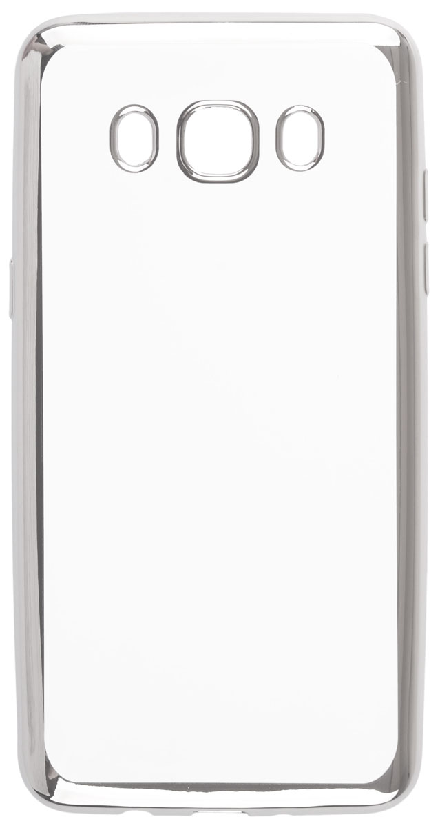 Skinbox 4People Silicone Chrome Border чехол-накладка для Samsung Galaxy J5 (2016), Silver2000000105468 Skinbox 4People Silicone Chrome Border чехол-накладка для Samsung Galaxy J5 (2016), Silver2000000105468Чехол Skinbox 4People Silicone Chrome Border надежно защищает ваш смартфон от внешних воздействий, грязи, пыли, брызг. Он также поможет при ударах и падениях, не позволив образоваться на корпусе царапинам и потертостям. Чехол обеспечивает свободный доступ ко всем функциональным кнопкам смартфона и камере.