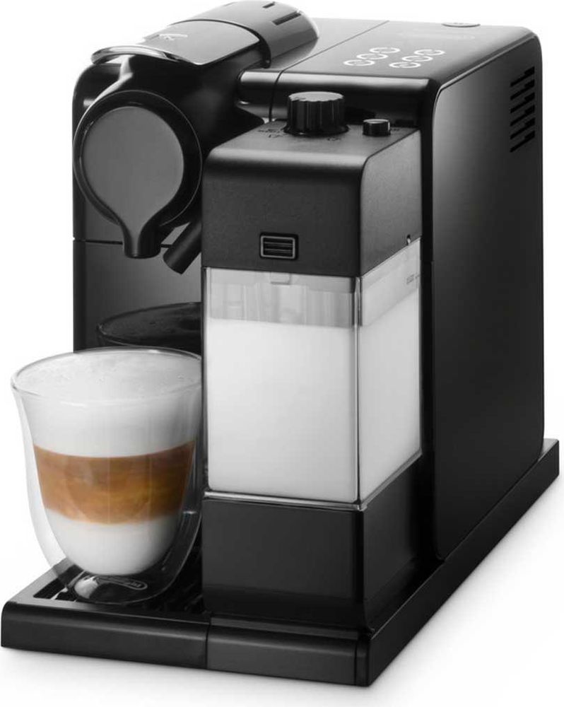 DeLonghi EN550.B Nespresso Lattissima Touch кофеварка, Black кофеварка0132193182 DeLonghi EN550.B Nespresso Lattissima Touch кофеварка, Black кофеварка0132193182Кофемашина DeLonghi Lattissima Touch EN 550 позволит вам приготовить любимые кофейно-молочные напитки у себя дома всего одним касанием. Создавайте оригинальные рецепты с новой функцией приготовления молочной пенки. Предусмотрены программы приготовления капучино, латте-макиато, ристретто, эспрессо, кофе лунго и горячего молока. Можно настроить и сохранить в памяти машины количество кофе и молока на одну порцию для каждого из шести видов напитков. Функция автоматического отключения экономит электроэнергию.