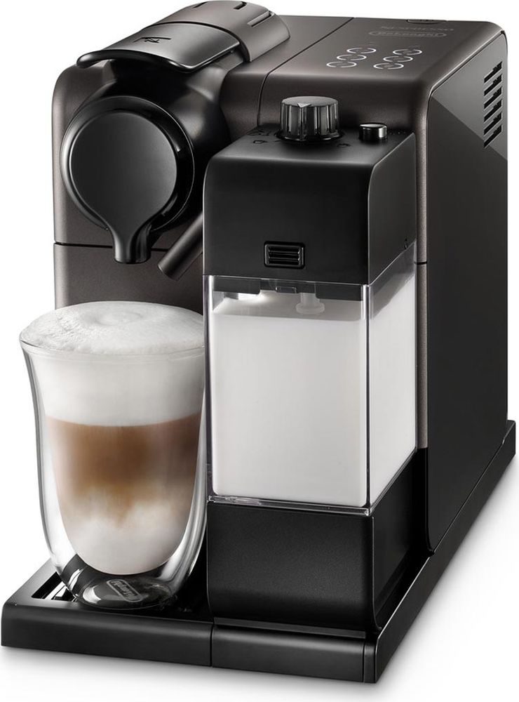 DeLonghi EN550.BM Nespresso Lattissima Touch, Black Metal кофеварка0132193228 DeLonghi EN550.BM Nespresso Lattissima Touch, Black Metal кофеварка0132193228Кофемашина DeLonghi Lattissima Touch EN 550 позволит вам приготовить любимые кофейно-молочные напитки у себя дома всего одним касанием. Создавайте оригинальные рецепты с новой функцией приготовления молочной пенки. Предусмотрены программы приготовления капучино, латте-макиато, ристретто, эспрессо, кофе лунго и горячего молока. Можно настроить и сохранить в памяти машины количество кофе и молока на одну порцию для каждого из шести видов напитков. Функция автоматического отключения экономит электроэнергию.