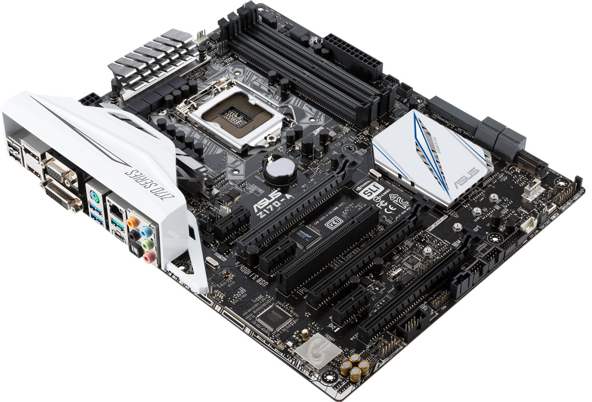 ASUS Z170-A материнская платаZ170-A ASUS Z170-A материнская платаZ170-AМатеринская плата Asus Z170-A совместима с процессорами Intel для разъема LGA1151, которые включают в себя интегрированное графическое ядро и контроллеры памяти и шины PCI Express с поддержкой двухканальной DDR4 SDRAM и 16 линий PCI Express 3.0/2.0. Intel Z170 Express – это новейший чипсет, оптимизированный для работы с процессорами Intel серий Core i7, Core i5, Core i3, Pentium и Celeron, вставляемыми в разъем LGA1151. Он отличается высокой стабильностью, производительностью и пропускной способностью. Z170 поддерживает до десяти портов USB 3.0, шесть портов SATA 6 Гбит/с и интерфейс M.2 (32 Гбит/с), а также позволяет использовать графическое ядро, встроенное в современные процессоры Intel. Найти оптимальные настройки компьютера стало предельно просто – достаточно воспользоваться функцией 5- сторонней оптимизации от Asus! С ее помощью можно легко получить максимальную производительность процессора или максимальную экономию электроэнергии, задать...