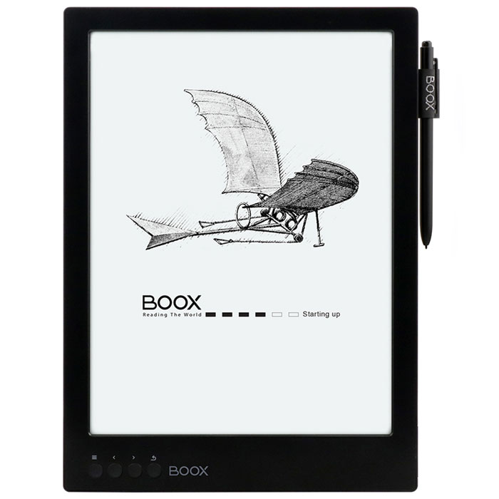 Onyx Boox Max, Black электронная книгаONYX MAX Black Onyx Boox Max, Black электронная книгаONYX MAX BlackOnyx Boox Max — это первое устройство Onyx с E-Ink экраном размером 13,3 дюйма. Модель базируется на операционной системе Android и может стать идеальным выбором для тех, кому приходится часто читать учебную или техническую литературу. Большой и комфортный для глаз дисплей, мощный процессор в сочетании с 1 Гб оперативной памяти и сенсорное управление — оптимальные инструменты для чтения файлов в форматах PDF и DjVu. Встроенный модуль Wi-Fi позволяет использовать устройство для полноценного сёрфинга по сети Интернет, а приложение Google Play, предустановленное на устройстве, существенно расширяет его функциональность. Дисплей E-Ink Mobius 13,3 дюйма идеален для просмотра документов, содержащих графики и схемы, а также для любых произвольных документов в формате PDF. Отсутствие мерцающей подсветки и принцип формирования изображения методом электронных чернил делает чтение комфортным для глаз. Сенсорный экран обеспечивает удобное управление при чтении: смещение...