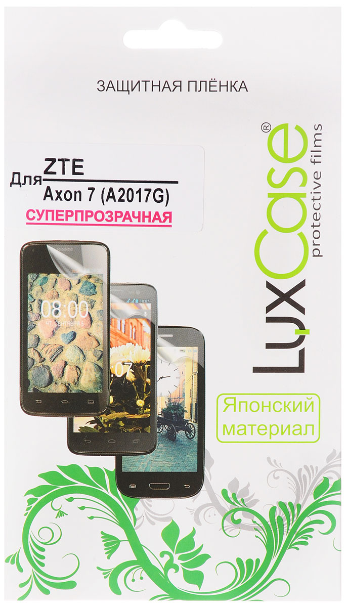 LuxCase защитная пленка для ZTE Axon 7 (A2017G), суперпрозрачная51483 LuxCase защитная пленка для ZTE Axon 7 (A2017G), суперпрозрачная51483Защитная пленка LuxCase для ZTE Axon 7 сохраняет экран смартфона гладким и предотвращает появление на нем царапин и потертостей. Структура пленки позволяет ей плотно удерживаться без помощи клеевых составов и выравнивать поверхность при небольших механических воздействиях. Пленка практически незаметна на экране смартфона и сохраняет все характеристики цветопередачи и чувствительности сенсора.
