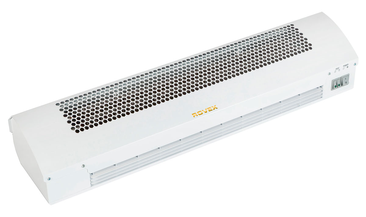 Rovex RZ-0508С тепловая завесаRZ-0508С Rovex RZ-0508С тепловая завесаRZ-0508СПринцип работы тепловой завесы Rovex RZ-0508С таков: установленный в приборе вентилятор создает направленный поток теплого воздуха. Так образуется воздушная завеса, не позволяющая проникать воздушным массам в помещение, понижая при этом температуру. Тепловая завеса часто используется в торговых центрах, магазинах, ресторанах и промышленных предприятиях, где необходимо защитить помещение от пыли, грязи, холода или жары. Каждая тепловая завеса из серии «RZ» обладает такими преимуществами: Высокой мощностью и энергосбережением. Электрические воздушные завесы помогают сэкономить на отоплении помещений больших площадей. Кроме того, в устройства встроен СТИЧ - нагревательный элемент, способный быстро нагревать поток воздуха. Универсальностью. Электрическая завеса может работать в разных климатических условиях, несмотря на влагу и температуру воздуха. Надежностью. Устройства прослужат не один десяток лет. Безопасностью. Такое тепловое оборудование не...