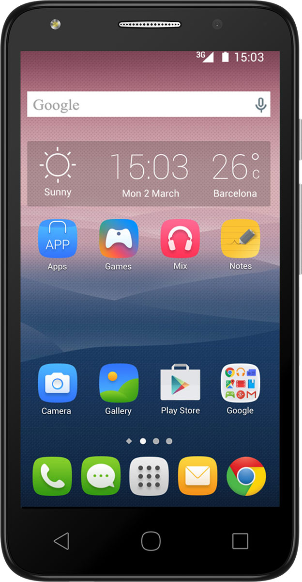 Alcatel OT-5045D Pixi 4 (5), Dark Grey5045D-2FALRU1 Alcatel OT-5045D Pixi 4 (5), Dark Grey5045D-2FALRU1Смартфон Alcatel OT-5045D Pixi 4 имеет сенсорный TFT-экран с диагональю 5 дюймов, что обеспечивает комфорт при серфинге в интернете, просмотре видео и играх. Данная модель оснащена мощным 4-ядерным процессором и оперативной памятью 1 ГБ, что обеспечивает быстродействие устройства даже в режиме многозадачности. Alcatel OT-5045D Pixi 4 поддерживает 2 SIM-карты, поэтому смартфон можно использовать в качестве личного и рабочего одновременно. Тыловая камера 8 Мпикс со встроенной вспышкой позволяет делать качественные фото и снимать видео, а фронтальная камера 5 Мпикс обеспечивает видеосвязь и яркие селфи. Смартфон поддерживает карты памяти объемом до 32 ГБ, что позволяет хранить всю необходимую информацию, включая фото, видео и музыку. Поддержка интернета 4G позволяет оставаться на связи даже там, где нет Wi-Fi. Телефон сертифицирован EAC и имеет русифицированный интерфейс меню и Руководство пользователя.