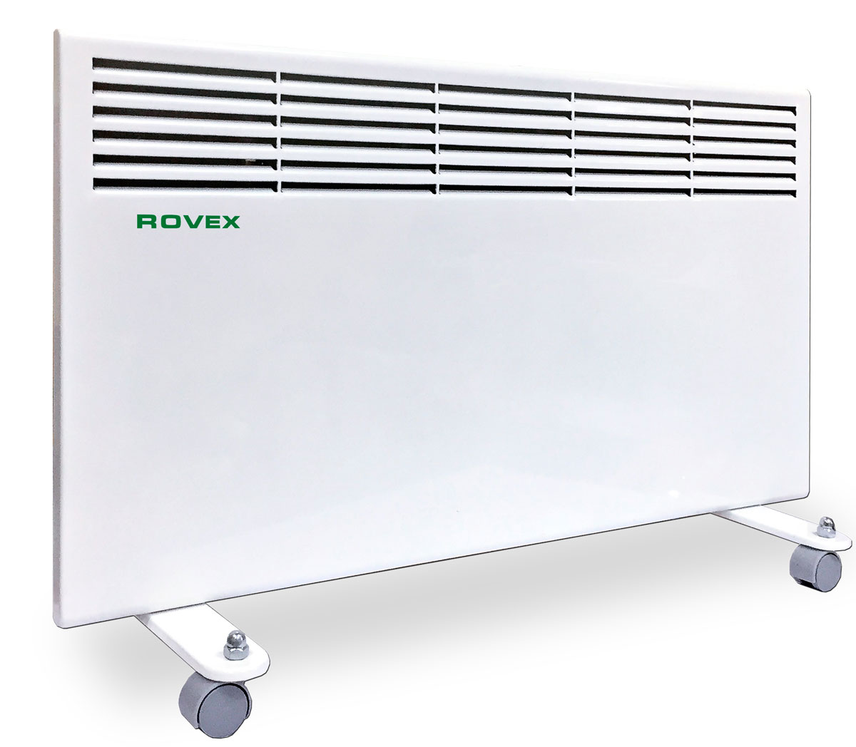 Rovex RHC-1600 конвекторRHC-1600 Rovex RHC-1600 конвекторRHC-1600Конвектор Rovex RHC-1600 электрический серии «Omega» представляет собой теплообменник с ТЭНом - электронагревателем, к которому поступает холодный воздух. После происходит процесс нагревания и по стальной трубке выходят теплые потоки воздушных масс. Принцип работы конвектора электрического заключается в безопасном нагревании воздуха, поступающего в прибор посредством конвекции. Конвекторы отопления электрические обладают преимуществами: Высокой производительностью и эффективностью. КПД таких приборов составляет 95%. Конвектор отопления прогревает воздух равномерно и моментально, когда его включили в сеть. Безопасностью. Электрические обогреватели такого типа считаются самыми безопасными. Конвекторная система отопления устроена так, что воздушные массы в теплообменнике постоянно циркулируют и не превышают безопасных 60 °C. Прибор можно использовать даже в детской комнате. А о пожаре и мысль не возникнет! Конвекторный обогреватель автоматически...