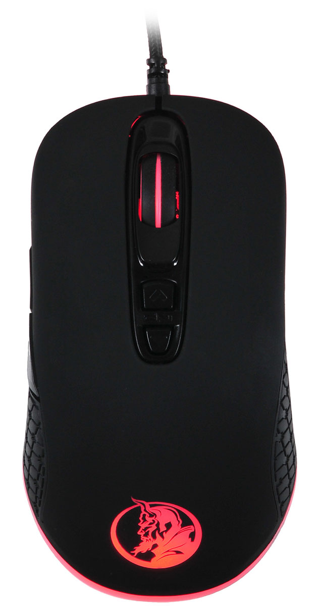 Oklick 845G Acheron, Black игровая мышь368224 Oklick 845G Acheron, Black игровая мышь368224Oklick 845G Acheron - это игровая проводная мышь черно цвета с 7-ю кнопками, колесом прокрутки и интерфейсом подключения USB. Эргономичный дизайн и малый вес позволят устройству легко разместиться в любой ладони. Боковые грани прорезинены, покрытие поверхности – Soft-touch, что в совокупности подарит комфорт и удобство в применении. Дополнительный комфорт обеспечивает регулируемая точность сенсора, разрешение которого варьируется до 4000 dpi. Надежный канал связи гарантирует моментальную реакцию на каждое действие, что особо важно для динамичных игр. Боковые клавиши позволяют быстро перемещаться по страницам в браузере, назад и вперед. Подсветка логотипа, скролла, а также периметра нижней части мыши придает Oklick 845G Acheron оригинальный и запоминающийся вид.