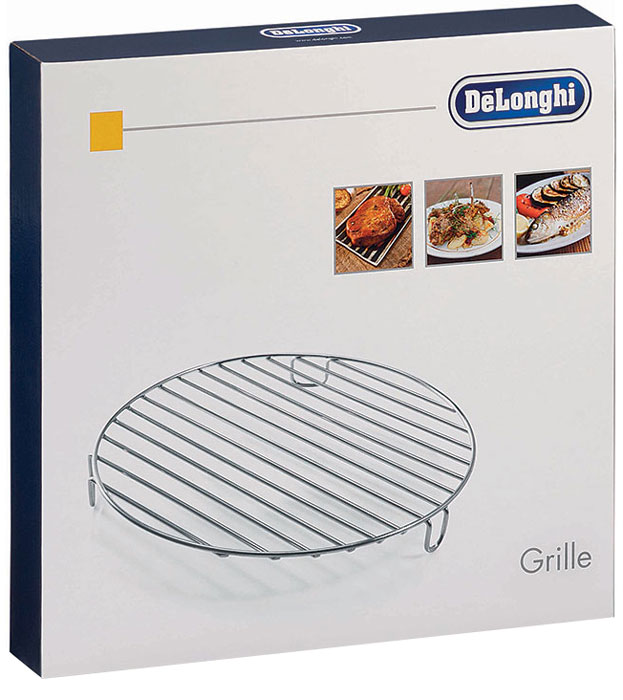 DeLonghi DLSK104 решетка для мультиварки5512510181 DeLonghi DLSK104 решетка для мультиварки5512510181Решетка для гриля DeLonghi DLSK104 – полезный и нужный аксессуар, если вы уже приобрели для своей кухни мультиварку от итальянского бренда. Эта металлическая решетка идеально совместима со всеми моделями мультиварок DeLonghi – вы можете использовать ее с FH 1363, FH 1394,FH 1396. Блюда, приготовленные на гриле отличаются особым вкусом, к тому же, их можно назвать диетическими, так как при их приготовлении практически не используется масло. Теперь вам не нужно ждать подходящей погоды, чтобы приготовить на природе аппетитные блюда гриль, ведь вы можете приготовить их в мультиварке. Если вы решите купить DLSK 104, вы будете довольны ее функциональностью. На этой решетке можно запечь колбаски, мясные стейки, курицу, рыбное филе или даже целую рыбу, помидоры, баклажаны, кабачки, болгарский перец. Если мясо предварительно замариновать со специями, можно приготовить ароматный и сочный шашлык. Вы сможете порадовать этими блюдами членов своей семьи или удивить...