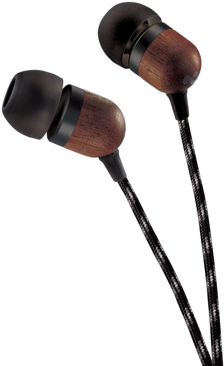 House of Marley Smile Jamaica Signiture Black наушникиEM-JE041-SB House of Marley Smile Jamaica Signiture Black наушникиEM-JE041-SBУдобные наушники House of Marley Smile Jamaica с легким дизайном изготовлены из экологически чистых материалов. Корпус наушников выполнен из бамбука с алюминиевой вставкой. Мощные 9-мм драйверы позволяют насладиться полноценным живым звучанием с отличной шумоизоляцией. Тканевая оплетка повышает надежность кабеля, помогает избежать спутывания и снижает микрофонный шум. Для любителей слушать музыку со смартфона кабель оснащен однокнопочным пультом, благодаря которому устройство не нужно доставать из кармана, чтобы поставить на паузу или ответить на звонок.