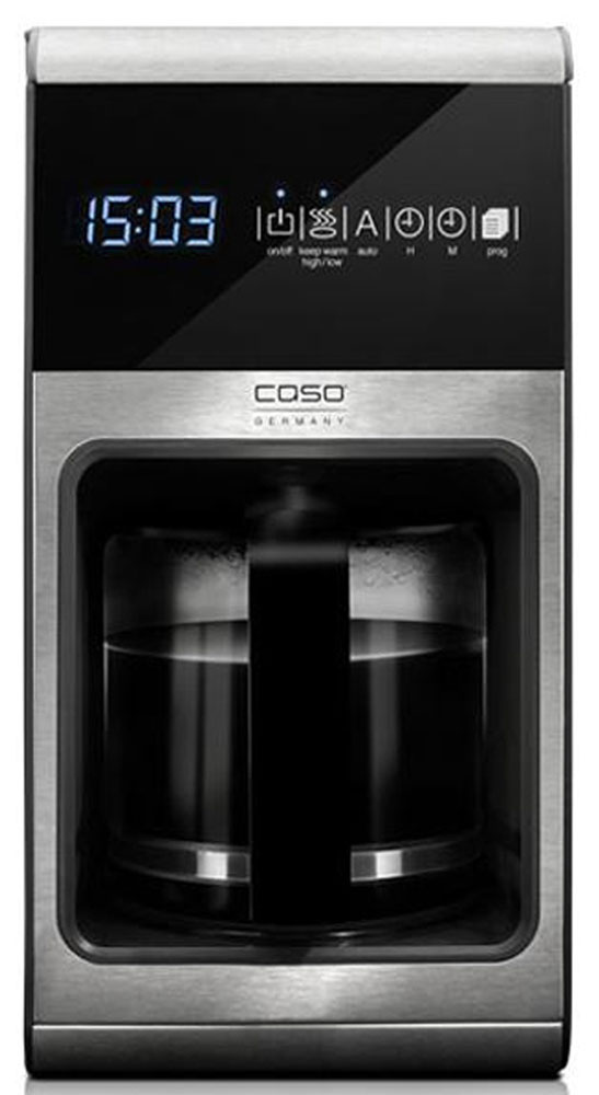CASO Coffee One кофеварка21991-56 CASO Coffee One кофеварка21991-56Кофеварка CASO Coffee One имеет стильный компактный корпус, удобное сенсорное управление, противокапельную систему. Кофеварка может поддерживать тепло 30 мин ( 2 уровня — теплый/горячий). Это незаменимая вещь для людей, которые любят вкусный бодрящий напиток.