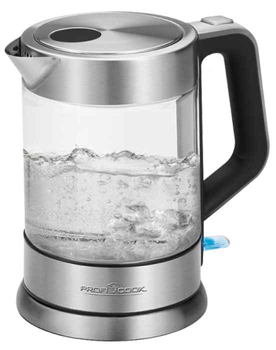 Profi Cook PC-WKS 1107 G чайникPC-WKS 1107 G Profi Cook PC-WKS 1107 G чайникPC-WKS 1107 GСтильный чайник Profi Cook PC-WKS 1107 G в корпусе из высококачественной нержавеющей стали и стекла. Он не только станет вашим главным помощником на кухне, но и украсит ее. Скрытый нагревательный элемент устройства выполнен из нержавеющей стали, что гарантирует его надежность и долговечность. Чайник очень удобно использовать благодаря круглой подставке (на ней прибор можно поворачивать на 360°). Благодаря мощности в 2200 Вт чайник за считанные минуты вскипятит воду.