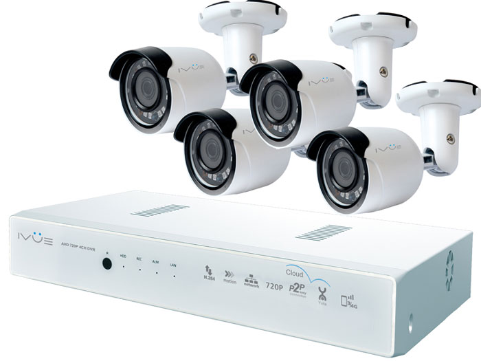 iVue D5008-РРС-B4 система видеонаблюденияD5008-РРС-B4 iVue D5008-РРС-B4 система видеонаблюденияD5008-РРС-B4Комплект видеонаблюдения iVue D5008-РРС-B4 - это профессиональный набор систем охранного видеонаблюдения за вашим бизнесом, домом или дачей. Комплект включает в себя видеорегистратор AHD + четыре уличные видеокамеры 1 Mпикс (720P), которые прекрасно подойдут к интерьеру любого помещения, блок питания, соединительный кабель и все необходимые аксессуары. AHD - самая современная технология кодирования и передачи видеоизображения по коаксиальному кабелю! Технология AHD позволяет передавать изображение на расстояние до 500 метров без потери качества изображения! Наблюдать вы можете из любой точки мира через интернет с помощью компьютера, планшета или смартфона. Простота подключения обеспечивается облачной технологией P2P. При необходимости вы можете разнести камеры на расстояние до 500 метров (кабель вы можете приобрести отдельно). Жесткий диск для этого набора приобретается отдельно и может иметь размер до 4 ТБ, что позволит вам ...