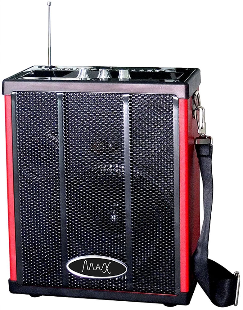 MAX Q71, Red Black портативная акустическая система4630011250819 MAX Q71, Red Black портативная акустическая система4630011250819Мощная многофункциональная портативная акустика MAX Q71. Воспроизводит музыку с USB/MicroSD. Соединяется с любым устройством обладающим Bluetooth. Работает на аккумуляторе до 10 часов. Воспроизводит громкое и качественное звучание. Подходит как для небольшого помещения так и для открытого пространства. Имеет удобный ремень для плеча. Цифровые клавиши для выбора трека Эхо-эффект Поддержка форматов MP3, WMA FM приёмник 87.5–108.0 МГц Встроенный литиевый аккумулятор (2000мА/ч)