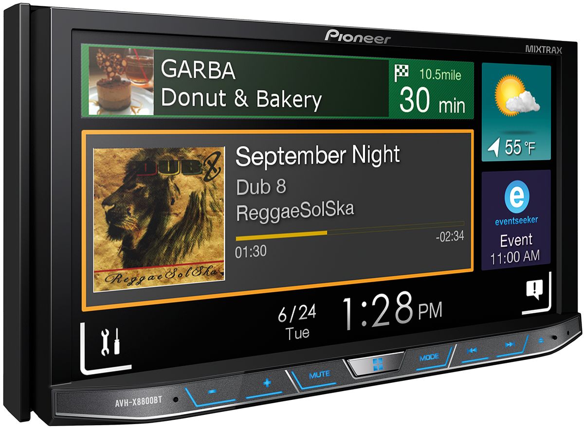 Pioneer AVH-X8800BT автомагнитола1024285 Pioneer AVH-X8800BT автомагнитола1024285У продвинутого водителя может быть все: Pioneer AVH-X8800BT с высококачественным аудио и видео и современные возможности подключения вашего смартфона. С Apple CarPlay, Android Auto, AppRadio Mode, Bluetooth и не только можно подключить буквально все. Эта автомобильный мультимедийный ресивер с большим полностью съемным 7-дюймовым экраном Clear Type Resistive, поддержкой удобных жестов и интуитивным простым в использовании интерфейсом как в смартфоне, который можно настроить по вашим предпочтениям. Чтобы увеличить громкость, к AVH-X8800BT можно подключить несколько дополнительных усилителей, громкоговорителей или сабвуферов через 3 RCA высоковольтных выхода предусилителя. Слушайте свою музыку через колонки или смотрите фильмы и получайте удовольствие от поездки! Благодаря наличию двух разъемов USB вы можете существенно расширить возможности системы. Подключите iPod пассажира, не отсоединяя своего устройства, чтобы увеличить объем фонотеки. Оставьте...