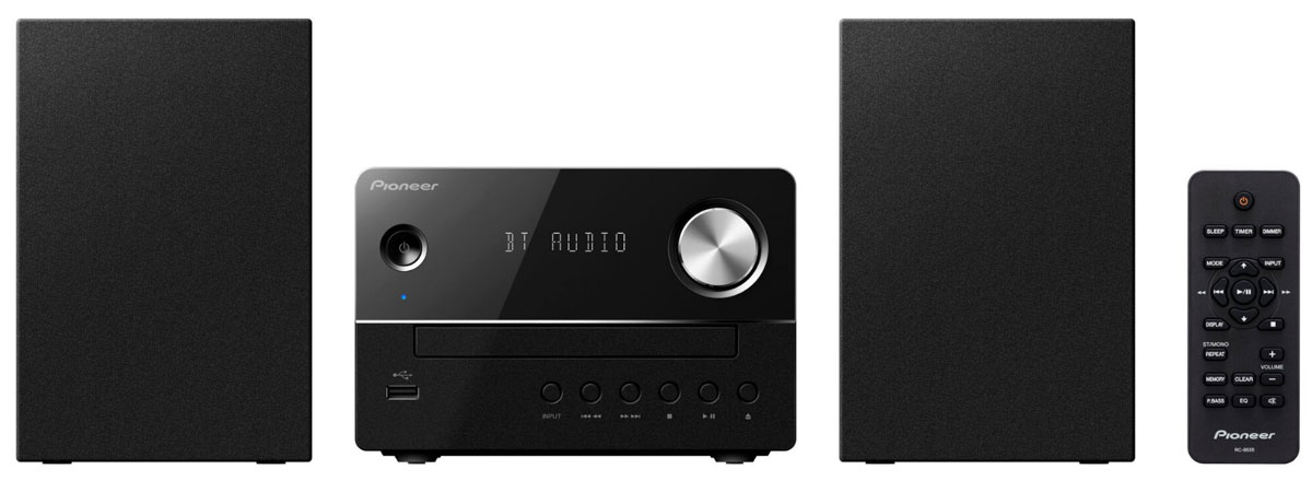 Pioneer X-EM26, Black музыкальный центр1500221 Pioneer X-EM26, Black музыкальный центр1500221Микросистема Pioneer X-EM26 суперкомпактна, а благодаря весу каждого компонента около одного килограмма она не окажется слишком тяжелой даже для не самых прочных полок - таким образом для CD-ресивера и обеих стереоколонок найдется подходящее место действительно в любой комнате. Простой и элегантный дизайн будет безупречно гармонировать с любым окружением. Помимо CD и FM-радио, модель X-EM 26 может также воспроизводить MP3-файлы с USB-флешек, а благодаря линейному входу систему даже можно расширить, подключив дополнительный аудиоплеер, например, портативный медиаплеер или сетевой плеер. Вы можете осуществлять беспроводную потоковую передачу музыки со своего смартфона прямо на микросистему благодаря поддержке беспроводного интерфейса Bluetooth. Pioneer X-EM26 приятно удивляет звучанием, которое гораздо объемнее по сравнению с тем, как выглядит система, и гибко подстраивается под привычки слушателей с помощью эквалайзера с пятью...