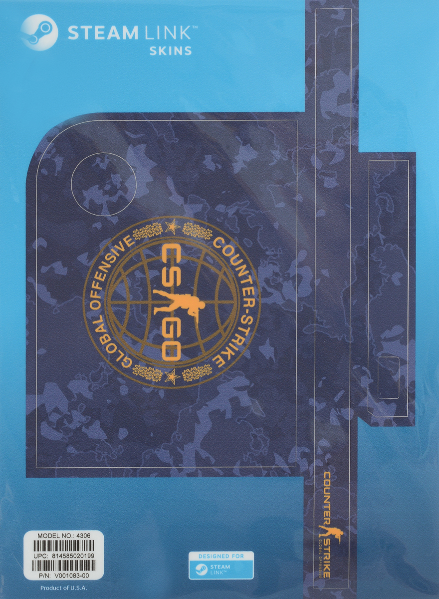 Valve CS:GO, Blue Camo комплект накладок для Steam Link814585020199 Valve CS:GO, Blue Camo комплект накладок для Steam Link814585020199Возьмите наклейку Steam Link для защиты и придания личного характера вашему устройству! Ее легко наклеить, а также легко удалить, к тому же она отлично подогнана под размер приставки!