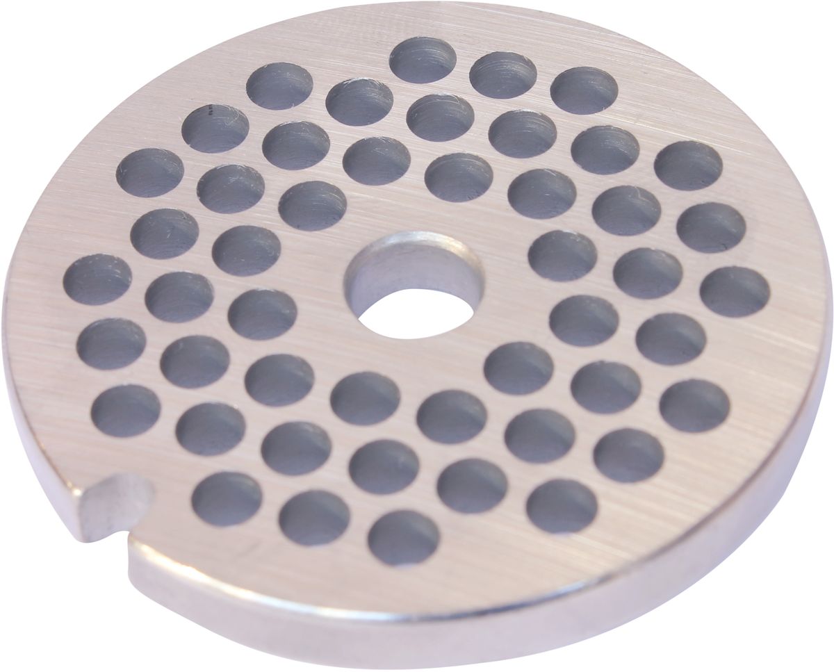 Euro Kitchen EUR-GR-4,5 Braun решетка для мясорубкиEUR-GR-4,5 Braun Euro Kitchen EUR-GR-4,5 Braun решетка для мясорубкиEUR-GR-4,5 BraunРешетка Euro Kitchen EUR-GR-4,5 предназначена для работы с электрическими мясорубками марки Braun. Она с легкостью заменит фирменную деталь, не уступив ей по качеству и сроку службы. Высокая производительность и долгий срок службы современных электрических и ручных мясорубок зависят, в первую очередь, от режущих механизмов и их выработки. Своевременная профилактика и замена режущих и вспомогательных элементов способствуют уменьшению нагрузки на узлы и другие механизмы, гарантируя долгую и качественную работу вашей мясорубки. Диаметр отверстий в решетке: 4,5 мм