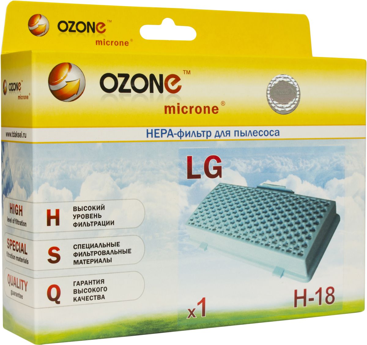 Ozone H-18 НЕРА фильтр для пылесоса LGH-18 Ozone H-18 НЕРА фильтр для пылесоса LGH-18HEPA фильтр Ozone microne H-18 высокоэффективной очистки предназначен для завершающей очистки воздуха в помещении, которое требует высокое качество воздуха, например, медицинских помещений. Фильтр состоит из мелкопористых материалов, что служит эффективному задерживанию частиц размером до 0,3 мкм. Фильтры HEPA последнего поколения имеют степень очистки воздуха около 95-97%. Фильтры не подлежат к промывке, а значит, они являются одноразовыми.