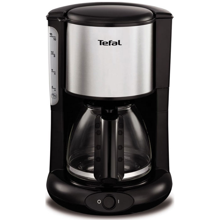Tefal CM361838 кофеваркаCM361838 Tefal CM361838 кофеваркаCM361838Если вы любите пить горячий свежесваренный кофе, то вам непременно стоит обратить внимание на современную кофеварку Tefal CM361838. Этот прибор обладает мощностью в 1000 Вт, что позволяет ему в считанные мгновения приготовить превосходный кофе. Наслаждайтесь непревзойденным вкусом своего любимого напитка ежедневно! Простое управление управление капельной кофеваркой Tefal не доставит никаких трудностей. Готовый кофе поступает в специальную емкость, объем которого достигает 1,25 литра. Поэтому кофеварку можно использовать даже в большой семье. Tefal CM361838 отличается невероятной легкостью в обслуживании. Она оснащена специальной противокапельной системой, поэтому рабочая поверхность или скатерть на столе всегда будут чистыми. Кроме того, этот прибор обладает наглядным индикатором уровня воды, что позволяет вам контролировать работу прибора. Благодаря своим компактным размерам и черному цвету корпуса, изготовленного из качественных...