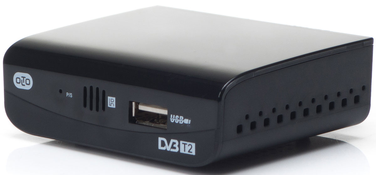 OLTO HDT2-1001, Black ТВ-ресиверO00001102 OLTO HDT2-1001, Black ТВ-ресиверO00001102OLTO HDT2-1001 представляет собой цифровой телевизионный ресивер с возможностью приема цифровых каналов по стандартам DVB-T2 и аналоговых каналов в диапазонах VHF (174 - 230 МГц) и UHF (474 - 860 МГц). Поиск и настройка каналов может производиться как автоматически, так и в ручном режиме. Ресивер может подключаться практически к любому телевизору, для этого на задней панели предусмотрены самые популярные аппаратные выходы: антенный разъем, HDMI порт и разъем AV. Помимо трансляции каналов, ресивер OLTO HDT2-1001 может работать с внешними носителями информации. Так, с внешних жестких дисков или USB-Flash накопителей можно воспроизвести музыкальные и видеофайлы, а также фотографии или картинки в популярных форматах. Для ограничения доступа к отдельным каналам можно воспользоваться функцией Родительский контроль. Ресивер OLTO HDT2-1001 поддерживает телетекст и позволяет отобразить программу телепередач.