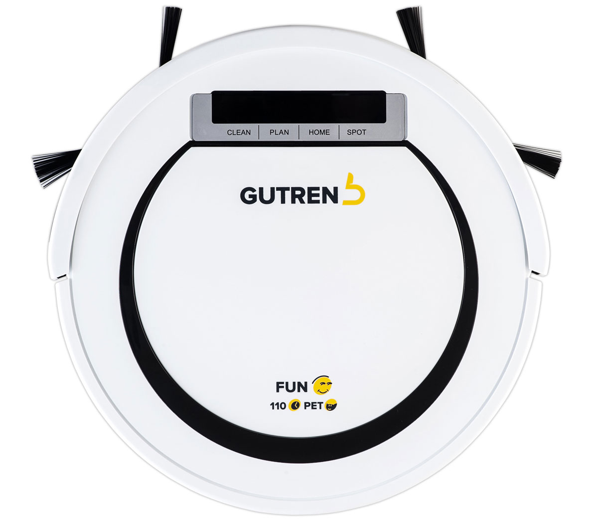 Gutrend Fun 110 Pet, White Black робот-пылесосG110BW Gutrend Fun 110 Pet, White Black робот-пылесосG110BWРобот-пылесос Gutrend Fun 110 Pet отличается максимальной в своем классе мощностью всасывания (50 ватт), а уровень шума при этом не превышает 50 dB. Устройство обеспечивает две степени фильтрации - предварительную и тонкую очистку с помощью специальной сеточки и HEPA-фильтра. Конструкция Компактные габариты (диаметр - 300 мм, высота - 75 мм) позволяют роботу проводить уборку в местах c трудным доступом. Объёма вместительного пылебака (0,6 литра) хватает на несколько циклов уборки. Контейнер с разборной конструкцией легко извлекается для очистки (вместе с фильтрами его можно мыть в воде). Gutrend Fun 110 Pet имеет несколько режимов: автоматическая уборка уборка по расписанию режим очистки пятен уборка вдоль стен и в углах режим влажной уборки движение зигзаг Влажная уборка В оснащении аппарата имеется модуль влажной уборки - полотер с фиксаторами для синтетической салфетки. С его помощью обеспечивается более...