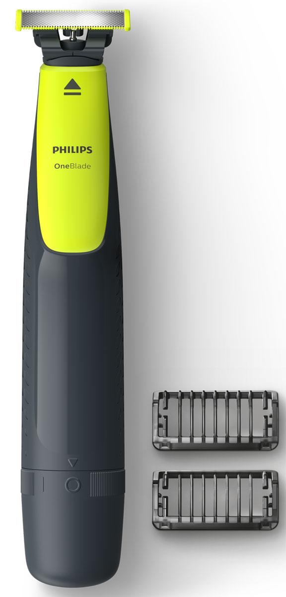 Philips OneBlade QP2510/11 с 2 насадками-гребнямиQP2510/11 Philips OneBlade QP2510/11 с 2 насадками-гребнямиQP2510/11Philips OneBlade - это новый революционный гибридный стайлер для подравнивания, создания четких контуров и бритья щетины любой длины. Забудьте об использовании множества устройств в несколько этапов. Philips OneBlade - это революционная электрическая технология, созданная для мужчин, которые носят щетину или бороду. OneBlade подравнивает, делает контуры и бреет щетину любой длины. Уникальная технология OneBlade состоит из быстро двигающегося режущего блока, который совершает 200 движений в секунду, и системы двойной защиты. Они обеспечивают эффективное и комфортное бритье даже самой длинной щетины. OneBlade сбривает щетину не слишком близко к коже для комфортных ощущений от бритья. Создавайте четкие контуры с помощью двустороннего лезвия. Для дополнительного удобства и лучшего обзора бритву можно перемещать в любом направлении. Прибор обеспечивает комфортную процедуру даже на чувствительных участках - это простое решение для быстрого...