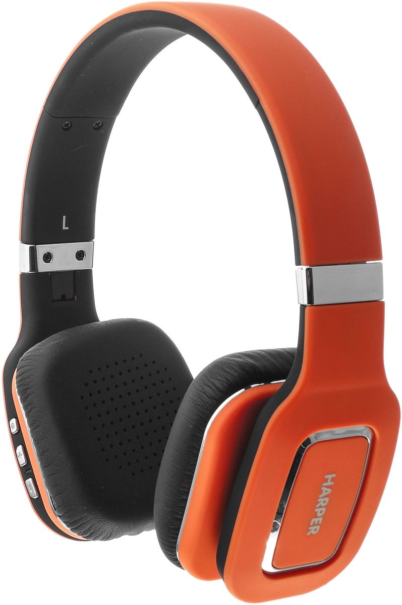 Harper HB-402, Orange наушники00-00000583 Harper HB-402, Orange наушники00-00000583Harper HB-402 представляют собой беспроводные накладные наушники. Они могут подключаться как по каналу Bluetooth, так и по проводному каналу (в комплекте поставляется AUX-кабель с разъемами 3,5 мм mini-jack). Harper HB-402 совместимы с большинством современных смартфонов, ноутбуков, также другой цифровой техникой, использующей для передачи звука протокол Bluetooth версии 4.0. Радиус уверенного приема сигнала – 10 метров. Встроенного аккумулятора хватит на 10-12 часов прослушивания музыки. В режиме ожидания наушники проработают до 100 часов. Полная зарядка происходит за 3-4 часа (при достаточном токе). Наушники Harper HB-402 оснащены встроенным микрофоном и могут использоваться как беспроводная телефонная гарнитура (опция «Hands- Free»). Три кнопки позволяют: принимать, отклонять или завершать вызов, набирать последний исходящий номер, переключать треки вперед, назад, увеличивать или уменьшать уровень громкости.