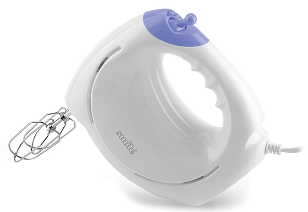 Smile HM 1734 миксерHM 1734 Smile HM 1734 миксерHM 1734Smile HM 1734 - практичный миксер для взбивания кремов и приготовления теста, что по достоинству сможет оценить любая хозяйка. Благодаря 7 скоростным режимам, вы можете получить именно тот результат, который вам необходим для приготовления. Модель также имеет кнопку для удобного извлечения насадок.