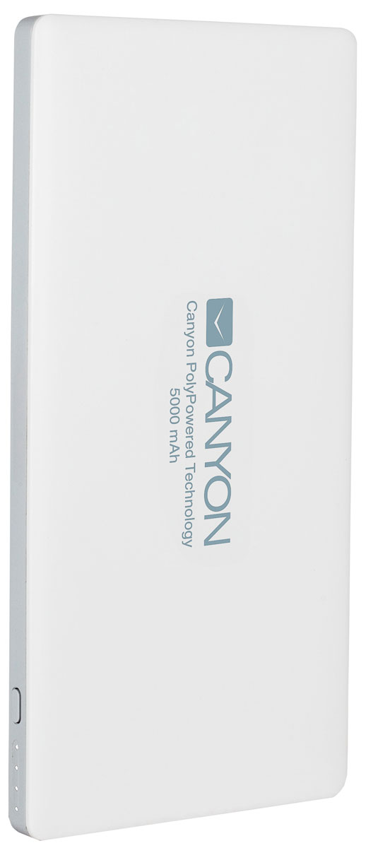 Canyon CNS-TPBP5W, White внешний аккумулятор (5000 мАч)CNS-TPBP5W Canyon CNS-TPBP5W, White внешний аккумулятор (5000 мАч)CNS-TPBP5WCanyon CNS-TPBP5 - настоящая находка для владельцев iPhone! Этот ультратонкий литий-полимерный внешний аккумулятор оснащен входом для lightning кабеля, а значит вам не нужно носить два провода: microUSB для зарядки аккумулятора и lightning для зарядки iPhone. Аккумулятор такой маленький и тонкий, что вы просто не почувствуете его в вашем кармане или сумке. С помощью двух USB-выходов он может заряжать два устройства одновременно. Емкости батареи должно хватить на 2 цикла заряда среднестатистического смартфона. По сравнению с обычными литий-ионными, литий-полимерные батареи тоньше, легче и меньше теряют заряд. Наслаждайтесь преимуществами новых технологий!