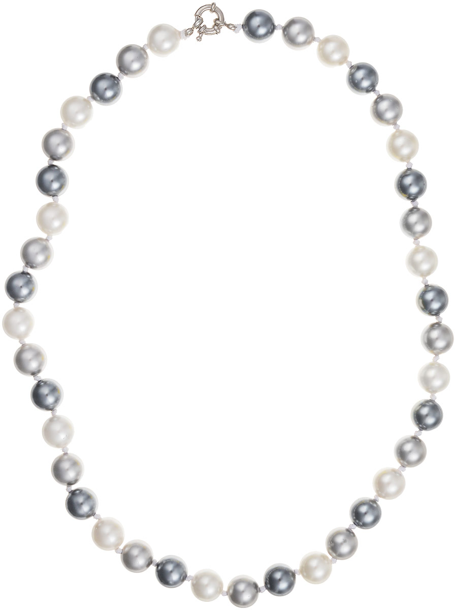 Бусы Art-Silver, цвет: серебристый, белый, длина 55 см. МАЙ21255-678МАЙ21255-678 Бусы Art-Silver, цвет: серебристый, белый, длина 55 см. МАЙ21255-678МАЙ21255-678Бусы Art-Silver выполнены из имитации жемчуга и дополнены крупным удобным шпренгельным замочком из бижутерного сплава. Крупные бусины диаметром 10 мм выполнены в различных оттенках и чередуются, создавая красивый цветовой градиент. Материал бусин по свойствам и виду максимально близок к натуральному жемчугу.