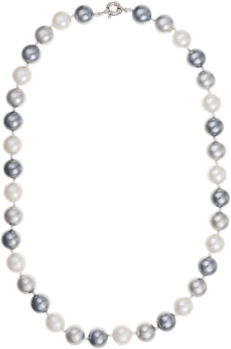 Бусы Art-Silver, цвет: серебристый, белый, длина 60 см. МАЙ21460-992МАЙ21460-992 Бусы Art-Silver, цвет: серебристый, белый, длина 60 см. МАЙ21460-992МАЙ21460-992Бусы Art-Silver выполнены из имитации жемчуга и дополнены крупным удобным шпренгельным замочком из бижутерного сплава. Крупные бусины диаметром 13 мм выполнены в различных оттенках и чередуются, создавая красивый цветовой градиент. Материал бусин по свойствам и виду максимально близок к натуральному жемчугу.