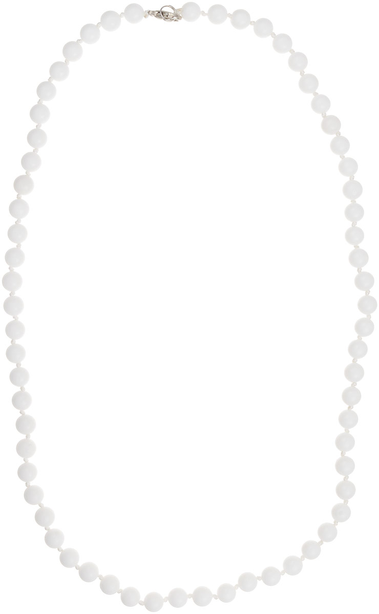 Бусы Art-Silver, цвет: белый, длина 60 см. КХ8-60-297КХ8-60-297 Бусы Art-Silver, цвет: белый, длина 60 см. КХ8-60-297КХ8-60-297Бусы Art-Silver выполнены из белоснежного кахолонга, нанизанного на текстильную нить. Украшение имеет удобный замок-карабин из бижутерного сплава. Бусины диаметром 8 мм из натурального кахолонга, который также называют калмыцким агатом, имеют благородный белый цвет, который превосходно подойдет как к вечерним, так и к повседневным нарядам.