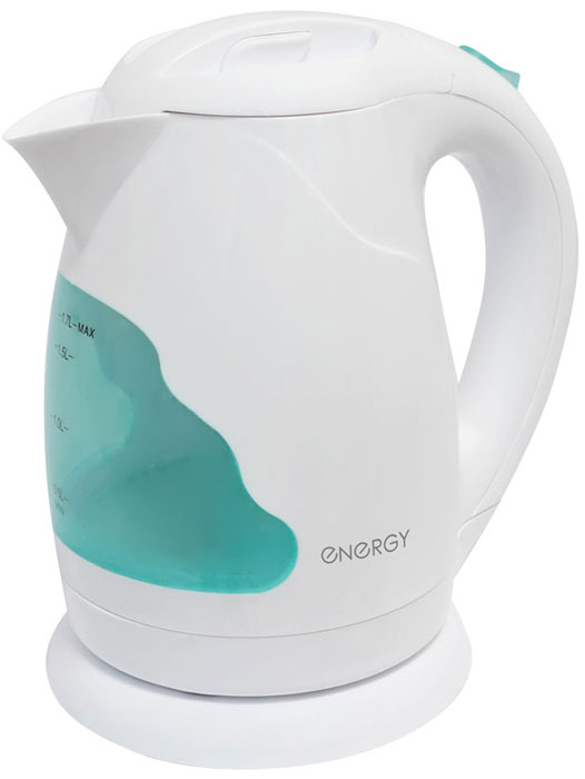 Energy E-205, White электрический чайник54 153105 Energy E-205, White электрический чайник54 153105Электрический чайник Energy E-205 прост в управлении и долговечен в использовании. Изготовлен из высококачественных материалов. Прозрачное окошко позволяет определить уровень воды. Мощность 2200 Вт позволит вскипятить 1,7 литра воды в считанные минуты. Беспроводное соединение позволяет вращать чайник на подставке на 360°. Для обеспечения безопасности при повседневном использовании предусмотрены функция автовыключения, а также защита от включения при отсутствии воды.