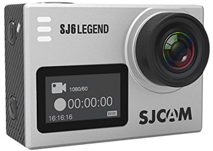 SJCAM SJ6 Legend, Silver экшн-камераSJ6LEGEND_Silver SJCAM SJ6 Legend, Silver экшн-камераSJ6LEGEND_SilverSJCAM SJ6 Legend - самая продвинутая модель экшн-камеры от SJCAM. При своих мини-размерах (40 мм х 37 мм х 48 мм) и ультра-легком весе (55 грамм включая батарею) данная камера обладает мощным техническим оснащением и широким функционалом. За съемку фото и видео отвечает новейшая оптика и 16 Мпикс сенсор от Panasonic MN34120PA. Объектив у камеры - широкоугольный (166 градусов) с возможностью изменения угла обзора. Встроенный Gyro- сенсор стабилизирует изображение и полностью устраняет мелкую тряску. Съемка возможна в .mp4 и .mov формате. Фотографии возможны как в формате .raw, так и .jpg. На оборотной стороне расположен сенсорный экран-видоискатель с диагональю 2 дюйма, спереди появился удобный информационный экран размером 0,96 дюйма. Благодаря съемному аквабоксу камера может снимать под водой на глубине до 30 метров. Так же имеется специальный underwater режим для восстановления красного цвета при съемке. На поверхности аквабокс ...