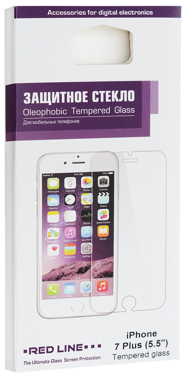 Red Line Tempered Glass защитное стекло для iPhone 7 PlusУТ000009673 Red Line Tempered Glass защитное стекло для iPhone 7 PlusУТ000009673Защитное стекло Red Line Tempered Glass предназначено для защиты поверхности экрана Apple iPhone 7 Plus от царапин, потертостей, отпечатков пальцев и прочих следов механического воздействия. Оно имеет окаймляющую загнутую мембрану, а также олеофобное покрытие. Изделие изготовлено из закаленного стекла высшей категории, с высокой чувствительностью и сцеплением с экраном.