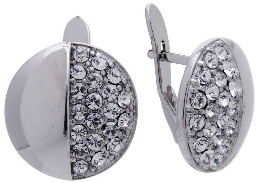 Серьги Jenavi Озон, цвет: серебряный, белый. j946f100j946f100 Серьги Jenavi Озон, цвет: серебряный, белый. j946f100j946f100Коллекция Озон, Серьги Jenavi гипоаллергенный ювелирный сплав, Родирование, вставка Кристаллы Swarovski, цвет - серебряный, белый