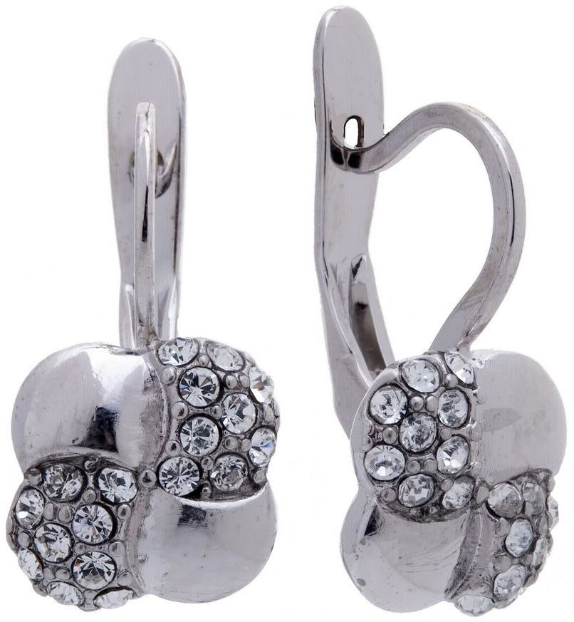 Серьги Jenavi Озон. Перетита, цвет: серебряный, белый. j948f100j948f100 Серьги Jenavi Озон. Перетита, цвет: серебряный, белый. j948f100j948f100Коллекция Озон, Перетита (Серьги) гипоаллергенный ювелирный сплав, Родирование, вставка Кристаллы Swarovski, цвет - серебряный, белый