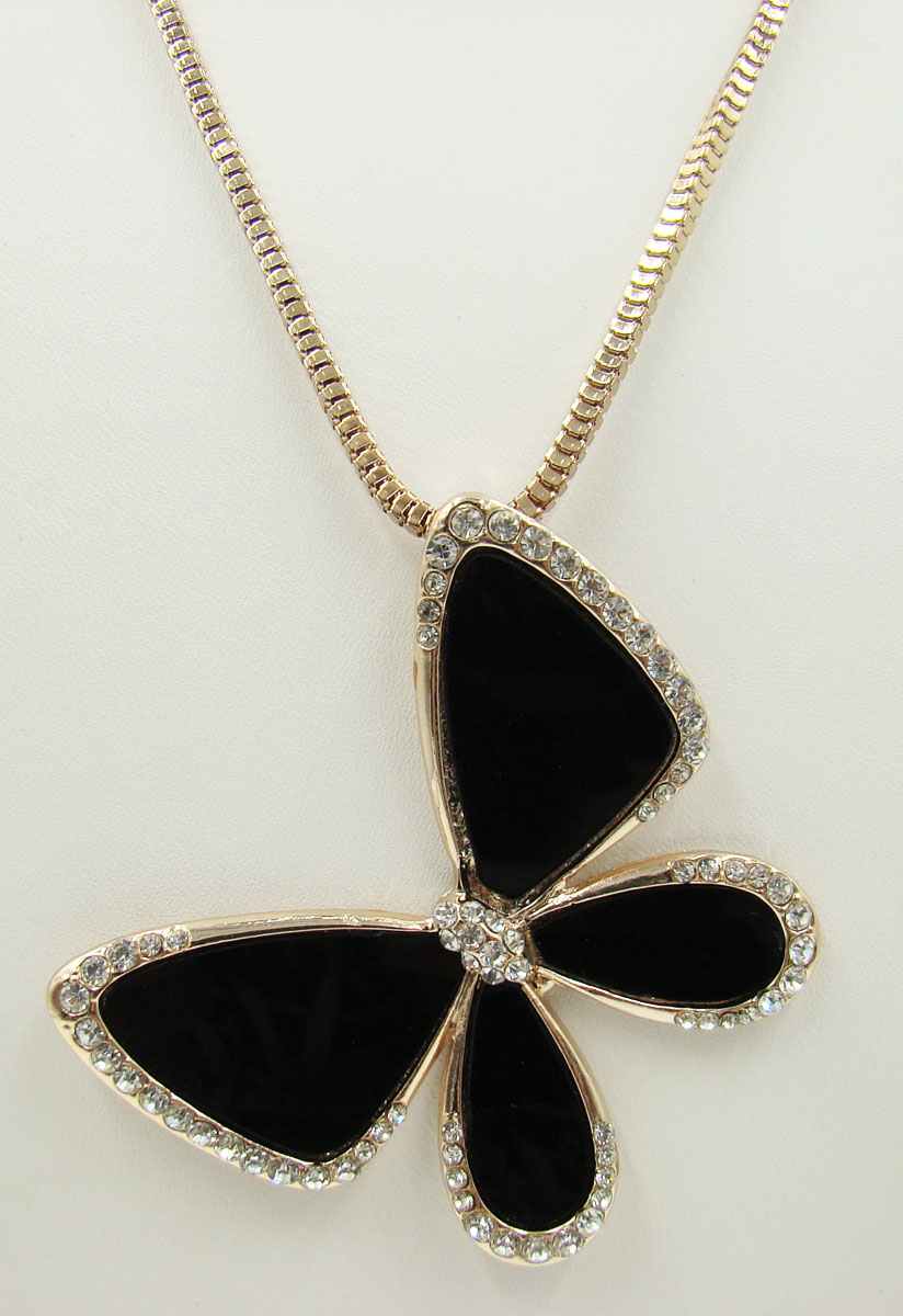 Колье Taya, цвет: золотистый, черный. T-B-9616-NECK-GL.BLACKT-B-9616-NECK-GL.BLACK Колье Taya, цвет: золотистый, черный. T-B-9616-NECK-GL.BLACKT-B-9616-NECK-GL.BLACKСтильное колье модного дизайна поможет создать уникальный и запоминающийся образ. Размеры: длина73 см + удлинение 8,0 см, кулон бабочка 6,5*6,5 см