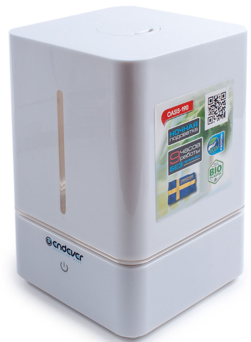 Endever Oasis 190 увлажнитель воздухаOasis 190 Endever Oasis 190 увлажнитель воздухаOasis 190Endever Oasis 190 представляет собой современный ультразвуковой увлажнитель воздуха с эффективной системой фильтрации и высокой производительностью работы по созданию чистого и максимально комфортного микроклимата в помещении. Ультразвуковой увлажнитель воздуха Endever Oasis 190 сделает воздух в вашем доме чистым и свежим, а декоративный дизайн станет прекрасным украшением любого интерьера. Устройство просто в использовании, обладает высокой надежностью и качеством. Endever Oasis 190 отличается экономичным расходом воды, вместительным резервуаром 4 л. и большой площадью обслуживания, 25-70 м. Увлажнитель воздуха Oasis 190 имеет приятную светодиодную подсветку по периметру корпуса, сенсорное управление и два уровня увлажнения, благодаря которым вы сможете легко и безопасно контролировать влажность воздуха в помещении. Endever Oasis 190 это изделие 2 в 1, кроме поддержания комфортного уровня влажности воздуха, он поможет...