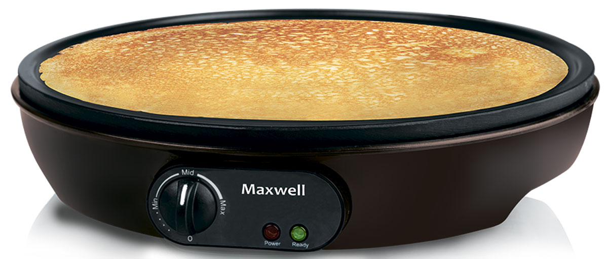 Maxwell MW-1971(BN) блинницаMW-1971(BN) Maxwell MW-1971(BN) блинницаMW-1971(BN)Как можно быстро приготовить блины для всей семьи? Для этого стоит лишь воспользоваться удобной и компактной блинницей MW-1971! Включайте прибор в сеть, устанавливайте необходимую температуру при помощи терморегулятора и приступайте к приготовлению вкусных и ароматных блинчиков. Несмотря на компактные размеры блинницы, готовые блины получаются достаточно большими. Ведь диаметр рабочей поверхности составляет 30 см. Готовить блины на блиннице настоящее удовольствие! Десерт не пригорает, а для переворачивания блинов предлагаются две удобные лопатки на выбор. И все это дополняется приемлемой стоимостью техники, что порадует каждого покупателя.
