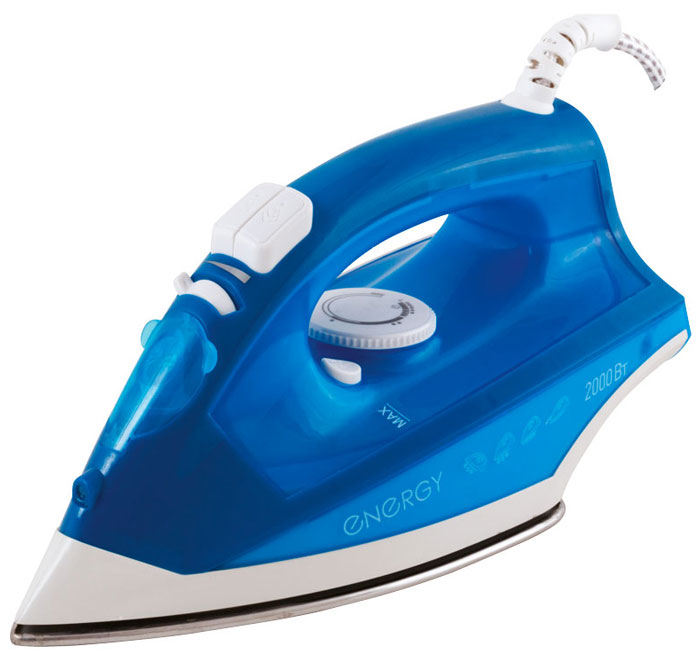 Energy EN-328, Light Blue утюг54 270056 Energy EN-328, Light Blue утюг54 270056Утюг Energy EN-328 с подошвой из нержавеющей стали превратит процесс глажки различных видов ткани в легкое и неутомительное занятие. Прибор обладает всеми необходимыми характеристиками для отличного результата: сухое глажение, отпаривание с регулировкой, функция разбрызгивания, возможность вертикального отпаривания. Модель оснащена функциями парового удара и самоочистки. Сетевой шнур крепится при помощи шарового механизма, что не позволяет ему запутаться во время эксплуатации.