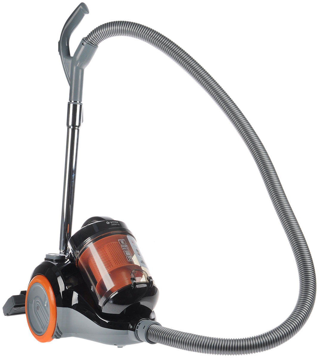 Vitek VT-1826, Black пылесосVitek VT-1826, Black пылесос Vitek VT-1826, Black пылесосVitek VT-1826, Black пылесосБлагодаря технологии Vortex обеспечивается постоянно высокая мощность всасывания в течение долгого времени. Вихревой поток оставляет практически все частицы пыли в колбе, и на фильтр попадает лишь малая их часть. Фильтр HEPA (High Efficiency Particulate Airfilter) задерживает мельчайшие частицы пыли и аллергенов и идеально очищает воздух после уборки. Очистка пылесборника осуществляется в одно нажатие кнопки. Вам не придется при этом касаться самой пыли. А удобная ручка шланга облегчит Вам уборку и подарит дополнительные силы. Турбощетку, входящую в комплект поставки, можно использовать для уборки полов, чистки ковров и ковровых покрытий со средним и коротким ворсом. Она идеально подходит для уборки шерсти животных с ковровых покрытий. Цилиндрическая щетка с жесткой щетиной вращается под действием потока воздуха и тщательно вычесывает шерсть животных и выметает соринки из ворса. Комбинированная насадка, в свою очередь, предназначена не только для чистки радиаторов,...