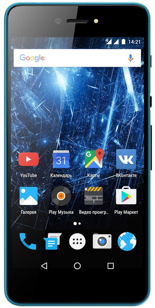 Highscreen Razar, Blue23844 Highscreen Razar, Blue23844Highscreen Razar - компактный смартфон с прекрасной селфи-камерой. В борьбе за технические характеристики многие производители забывают уделить внимание дизайну. Highscreen считает дизайн одним из главных преимуществ, ведь испытывать приятные эмоции от взаимодействия со своим смартфоном - это прекрасно. Продуманная эргономика, мягкие изгибы корпуса и минимальная толщина 7.6 мм - все это Razar. Сдвиньте вниз специальную кнопку HiSlide, и камера запустится. В одно движение переключайтесь между основной и фронтальной камерами, а чтобы сделать фото просто нажмите кнопку громкости вниз. Эта функция незаменима при съемке селфи или в холодное время года, когда так не хочется снимать перчатки. Широкоугольная 5 Мпикс фронтальная камера Highscreen Razar позволяет захватить как можно больше объектов в кадре, а встроенная технология улучшения изображения поможет скрыть недостатки или изменять цвет в реальном времени. Основная камера на 8...