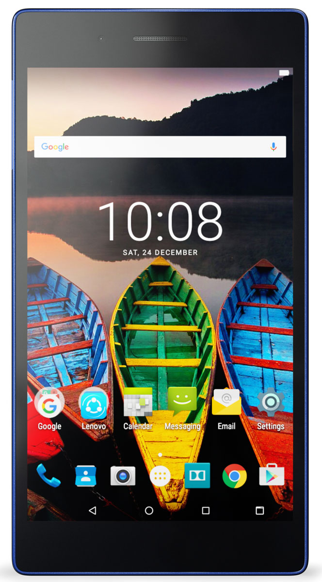 Lenovo Tab 3 (TB3-730X), Black (ZA130040RU)ZA130040RU Lenovo Tab 3 (TB3-730X), Black (ZA130040RU)ZA130040RUПланшет Lenovo Tab 3 7 идеально подходит для тех, кому требуется компактное и мобильное устройство с полным набором функций для всей семьи. Этот яркий 7-дюймовый планшет с защитой от брызг создан для игр и просмотра видео, а также позволяет сохранять настройки для каждого из пользователей и обеспечить безопасный режим для детей. Планшет подходит для всей семьи — и даже для детей, и при этом каждый может настроить его под себя. Благодаря многопользовательскому режиму Lenovo Tab 3 7 позволяет сохранить настройки каждого из пользователей. Кроме того, в нем предусмотрен специальный детский режим для безопасного веб-серфинга и инструменты ограничения доступа, благодаря чему у родителей станет одной заботой меньше. Планшет Tab 3 7 можно брать с собой куда угодно — даже на пляж или в бассейн — и с ним ничего не случится. Технология P2i обеспечивает его надежную защиту от брызг, соответствующую классу IP52. Игры и Интернет доступны тебе всегда — даже у...