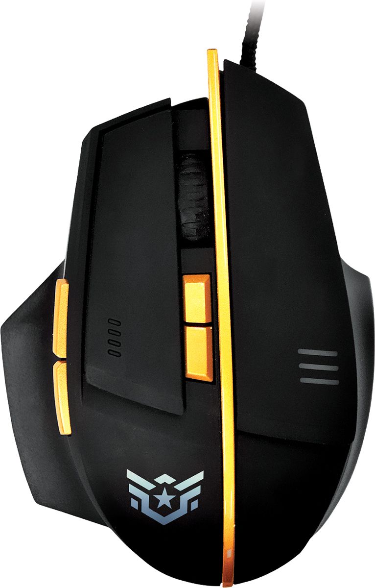Qumo Dragon War Interceptor мышь игровая20791 Qumo Dragon War Interceptor мышь игровая20791Агрессивный дизайн, хорошая эргономика, переливающаяся подсветка - все это сочетается в игровой мышке Qumo Dragon War Interceptor. Качественный оптический сенсор Avago ADNS-5050G имеет 4 настройки разрешения от 1000 до 2500 dpi с возможностью изменения на лету. Девайс оснащен 7 кнопками. Боковые клавиши позволяют быстро перемещаться по страницам в браузере (назад и вперед). Soft-touch покрытие препятствует выскальзыванию устройства во время эксплуатации.