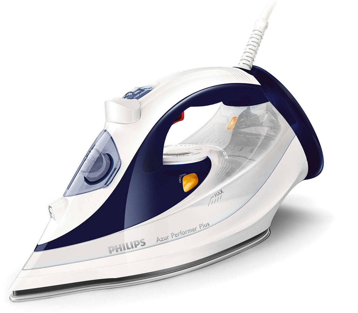 Philips GC4506/20 утюгGC4506/20 Philips GC4506/20 утюгGC4506/20Паровой утюг Philips Azur Performer Plus с подошвой SteamGlide не только высокоэффективен, но и прост в использовании. Он оснащен встроенным контейнером для эффективного удаления накипи и сохранения оптимальной подачи пара надолго, а также обеспечивает автоматическую регулировку подачи пара. Постоянная подача пара до 45 г/мин обеспечивает оптимальное количество пара для эффективного разглаживания складок. Благодаря автоматической регулировке подачи пара вам больше не придется беспокоиться о количестве пара во время глажения. Достаточно выбрать температурный режим для определенного типа ткани — все остальное будет сделано за вас. Благодаря оптимальному весу прибор легко перемещать по тканям любого типа. Это значительно упрощает процесс глажения: прибор легко ставить на гладильную доску и обратно в вертикальное положение. Паровой утюг Azur Performer Plus оснащен устойчивой к царапинам подошвой SteamGlide, которая обеспечивает ...